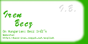 iren becz business card